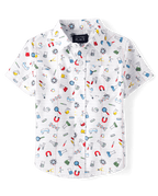 Camisa científica de popelina para bebés y niños