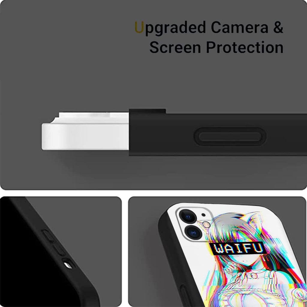 Funda de silicona para iPhone 11 con diseño de anime