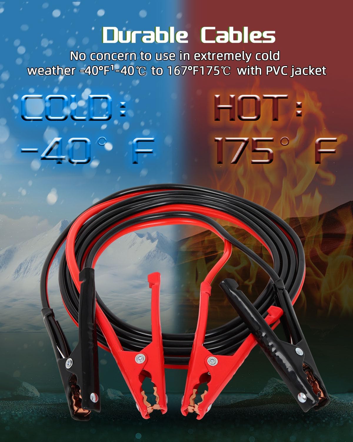 Cables de arranque de coche 10 calibres 3,6 metros SCITOO