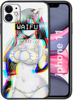Funda de silicona para iPhone 11 con diseño de anime