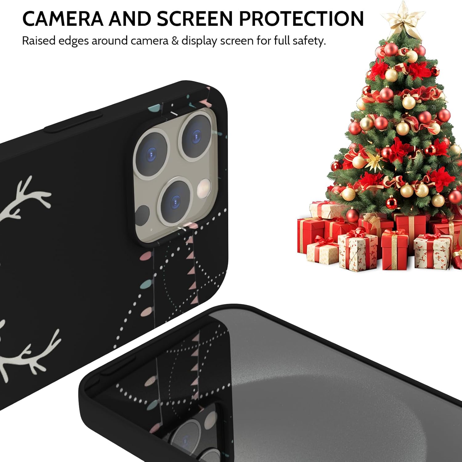 Cubo de iPhone 13 Pro Max Negro Navidad