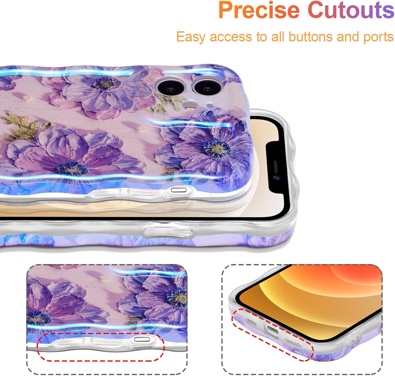 Funda iPhone 12 Colorida con Pintura al Óleo Retro