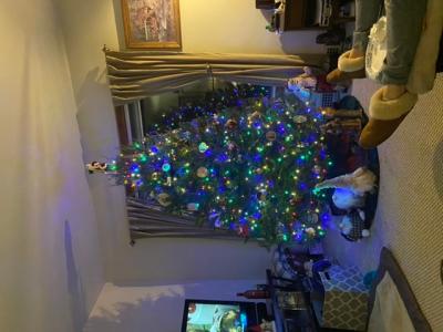 Soporte de Metal Resistente para Árbol de Navidad de 10 Pulgadas y 3.35 Metros