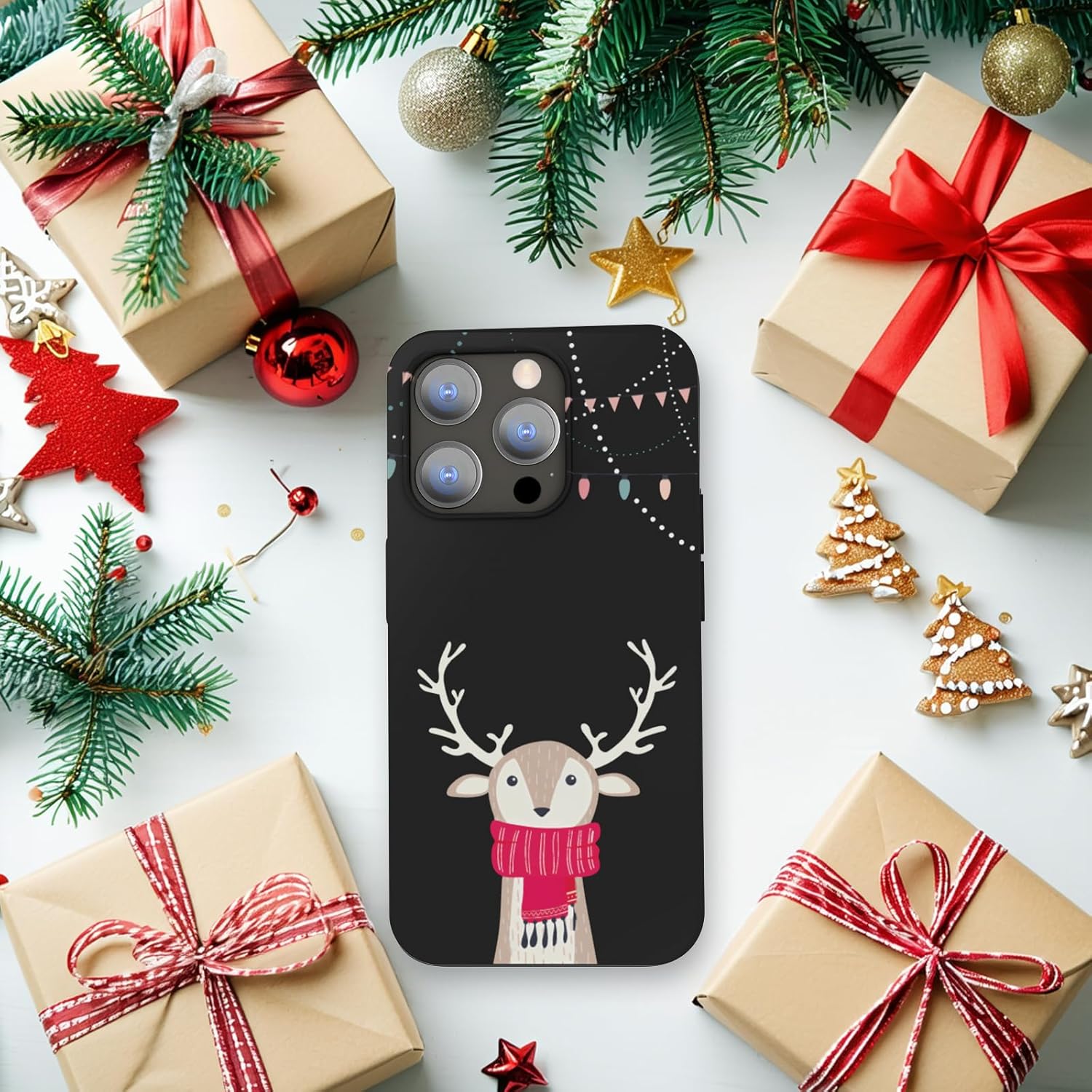 Cubo de iPhone 13 Pro Max Negro Navidad