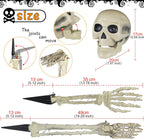 Esqueleto Iluminado Halloween con Luces LED Púrpura y Ojos Rojos