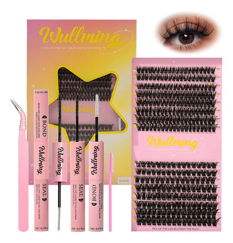 Wullming Kit Extensión Pestañas 60d Mezcla Gruesa