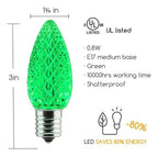 Paquete De 50 Bombillas Repuesto Para Navidad Luces Led C9