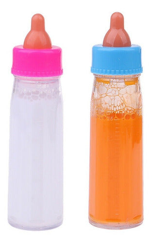 Juguete Biberon Magico 2 En 1 Leche Desaparece Bibi Muñeca Color 2 En 1 (rosa Y Azul)