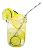 Popote Metálico (6 Piezas) Tornasol Y Plata Color Plateado