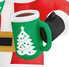 Inflable Navideño Gigante Con Luz Led Santa Y Reno 2.43 Mts