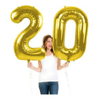 Globo Metálico Números 32 Pulgadas (80 Cm) Color Oro