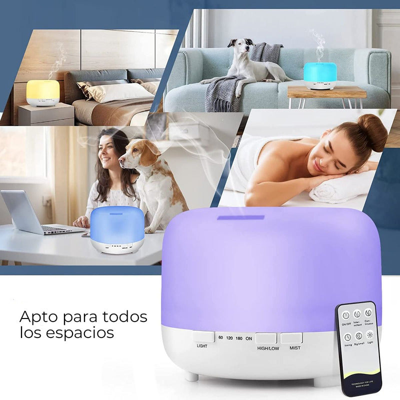 Humidificador Difusor De Aceites C/ Control Aromaterapia