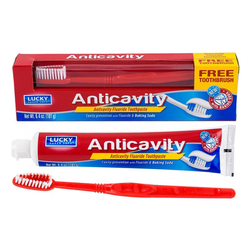 Pasta Dental Lucky Anticavity 181g - Cepillo Gratis