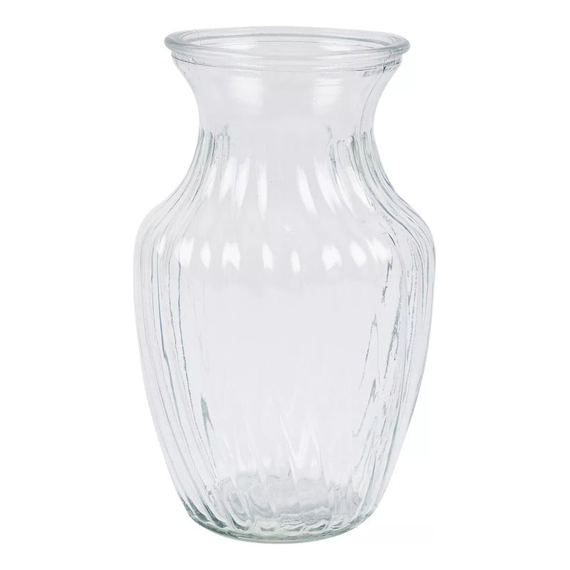 Florero De Vidrio Transparente 8 - Elegante Y Resistente