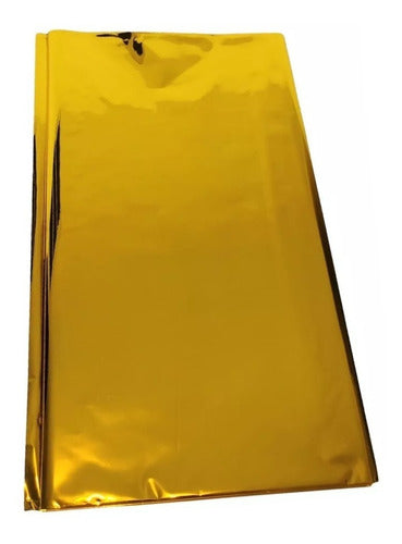Mantel Rectangular Fiesta Metálico Decoración Color Oro