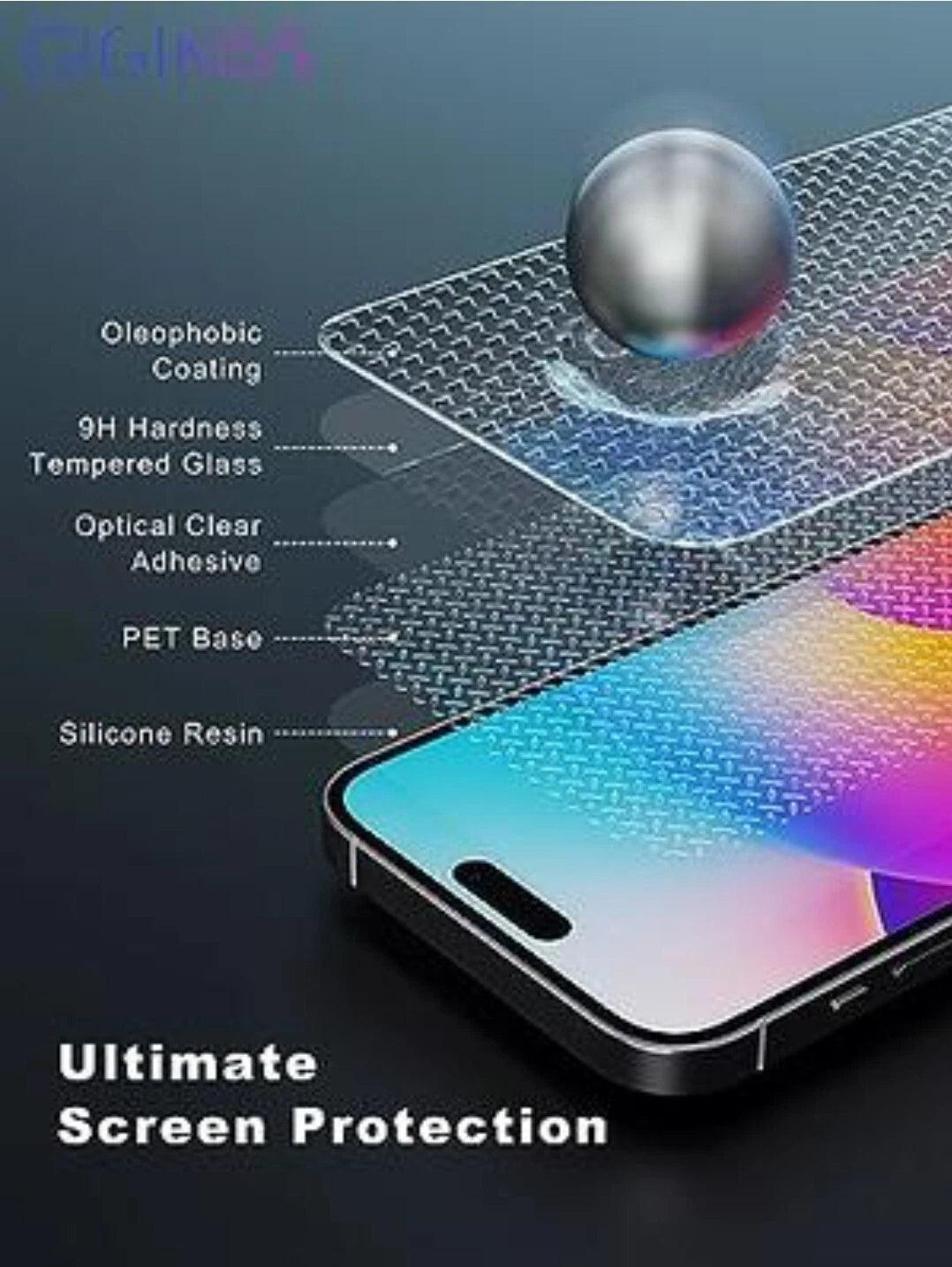 Protector de Pantalla de Vidrio Templado para iPhone 15 Pro Max