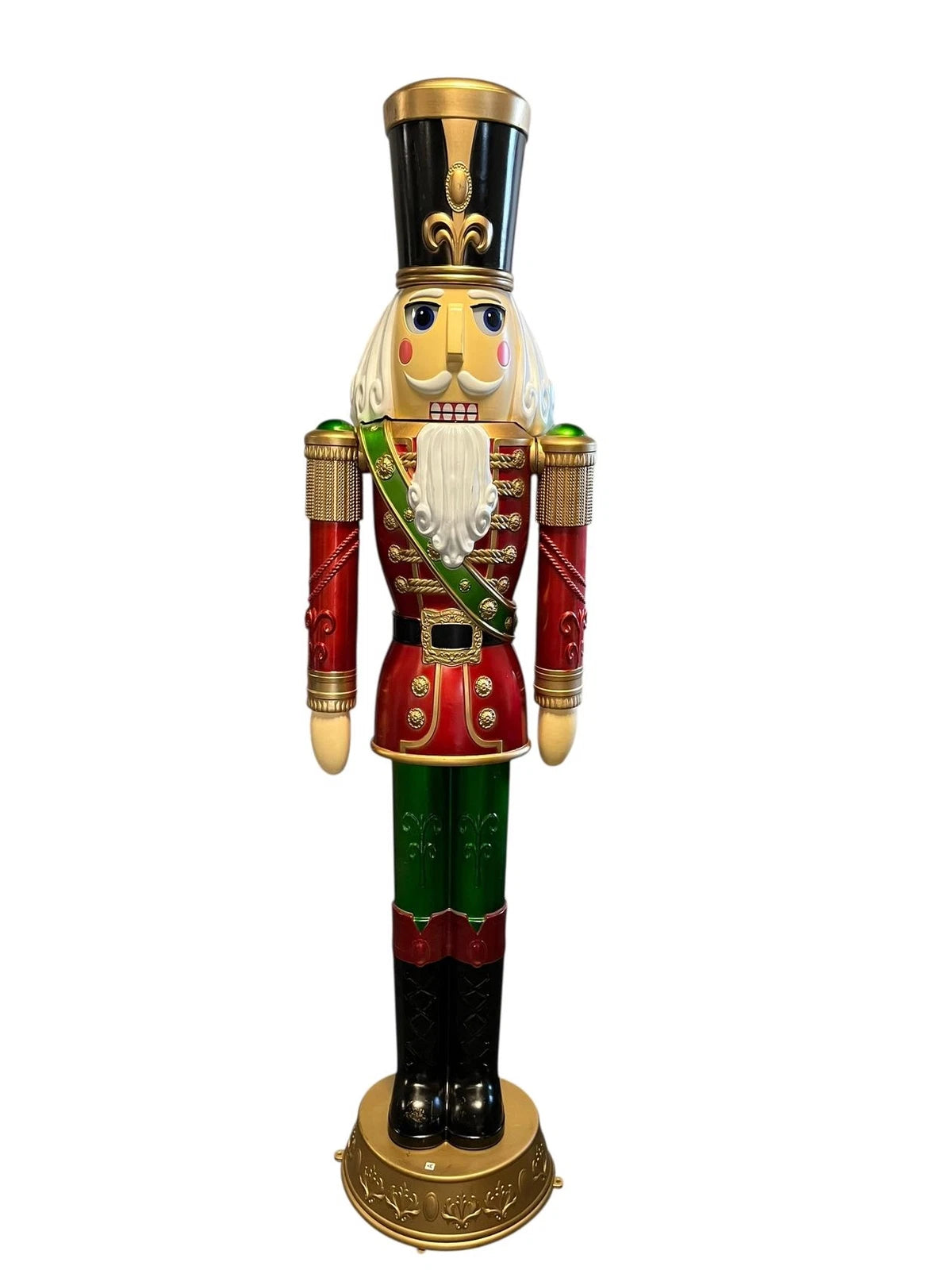 Decoración de jardín Nutcracker LED 6 pies rojo y verde