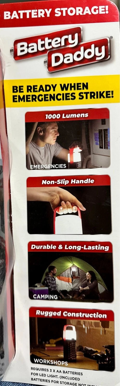 Linterna Ultrabrillante Battery Daddy y Estuche de Almacenamiento de Baterías