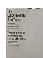 Brillante Estrella Dorada LED de 28cm para Decorar la Cima del Árbol de Navidad