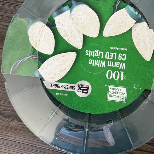 Luces LED C9 Blancas Cálidas de 19,8 m para Decoración Navideña Festiva